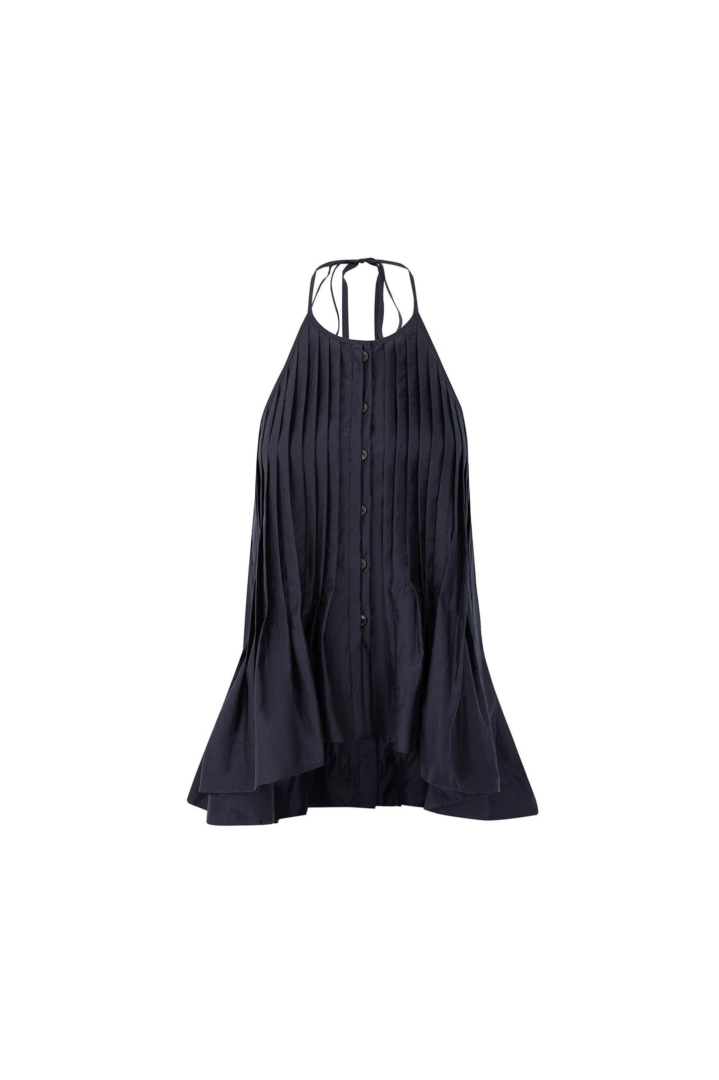 Acetate Tencel Pleated Halter Camisole