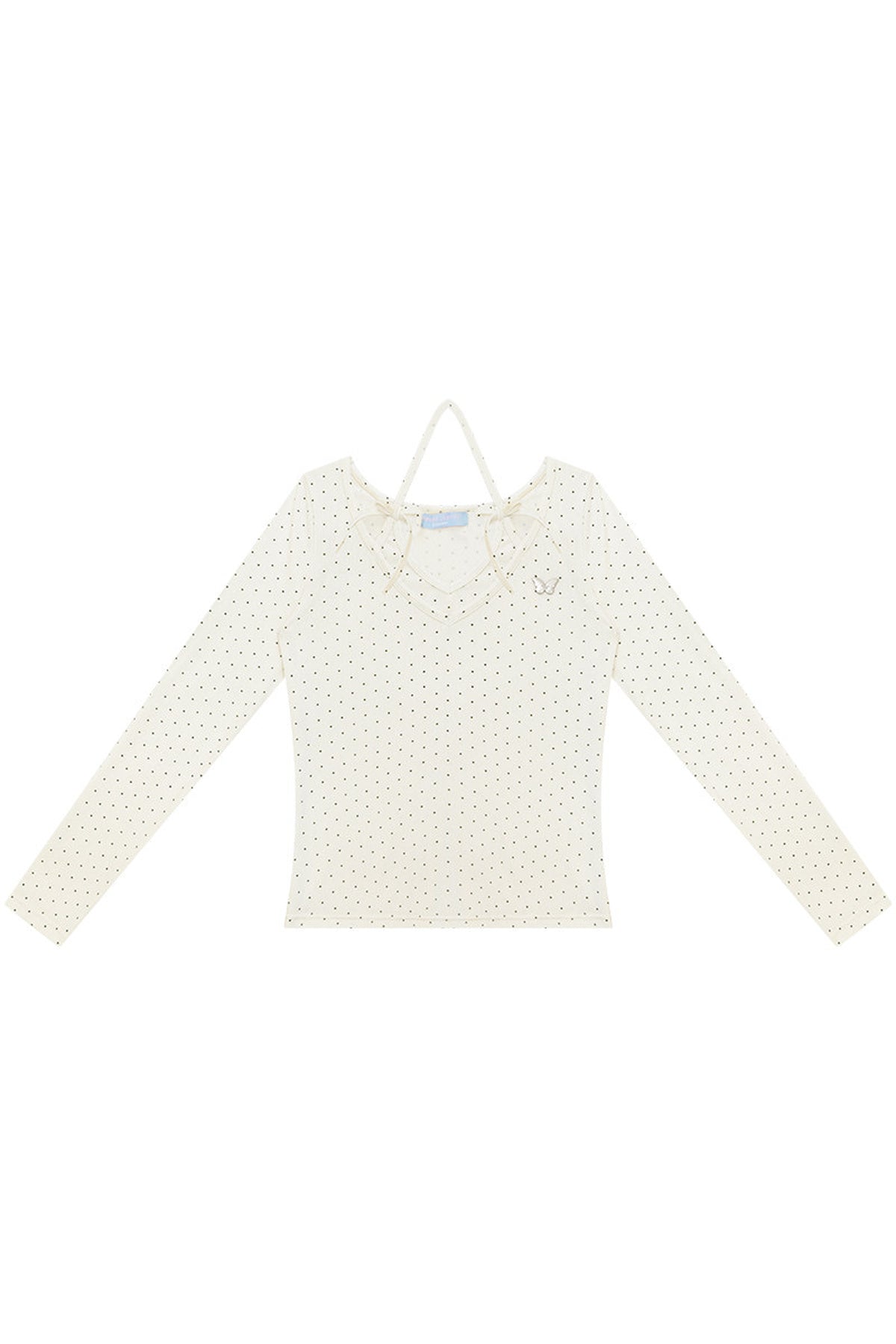 Polka Dot Halter Knit Sweater