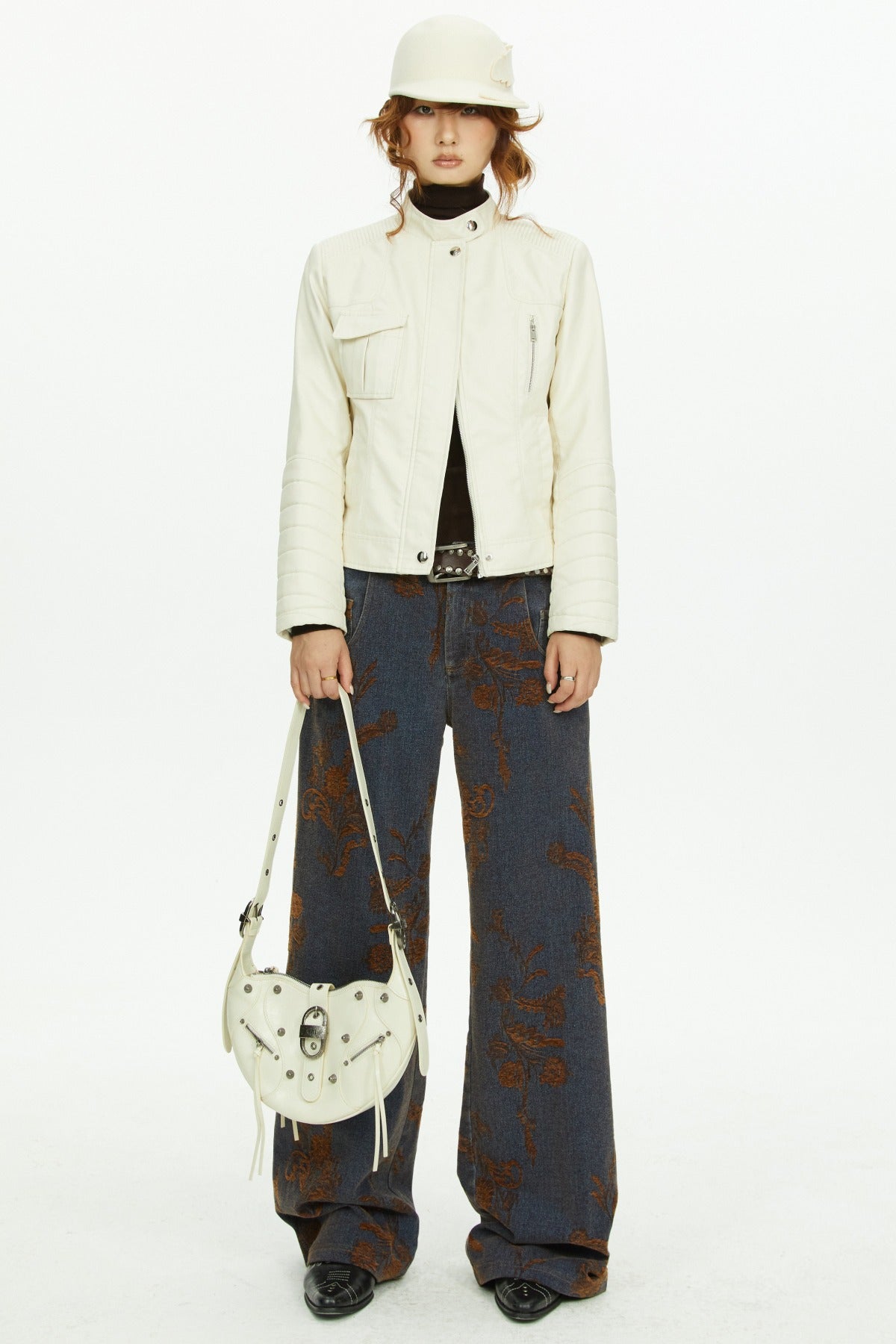 Floral Jacquard Jeans