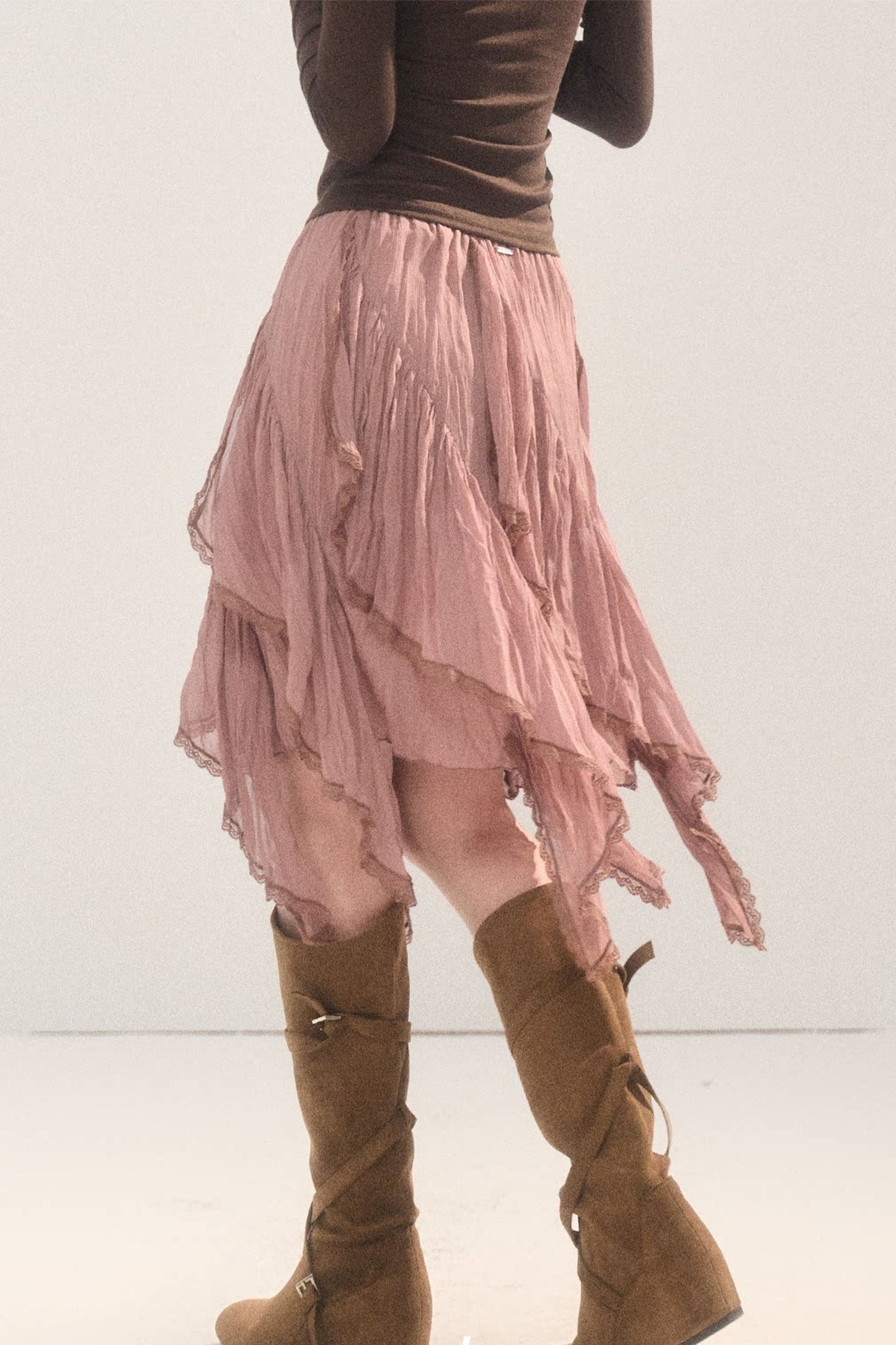 Ruffle Hem Autumn Skirt