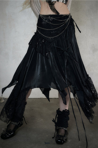Romantic Lace Chiffon Skirt
