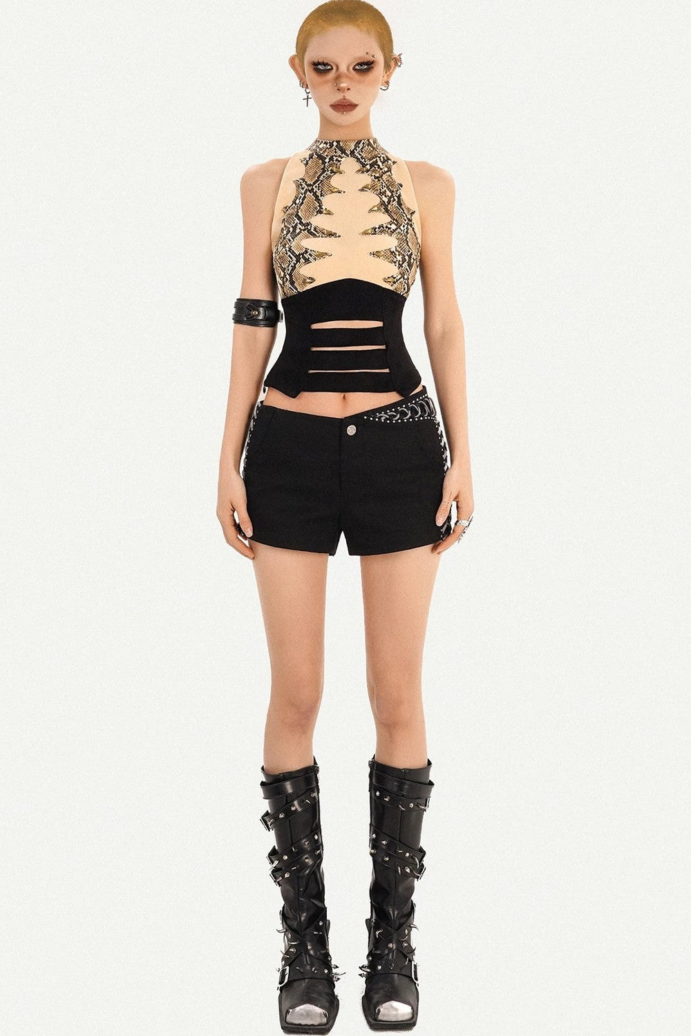 Retro Snake Print Tank Top