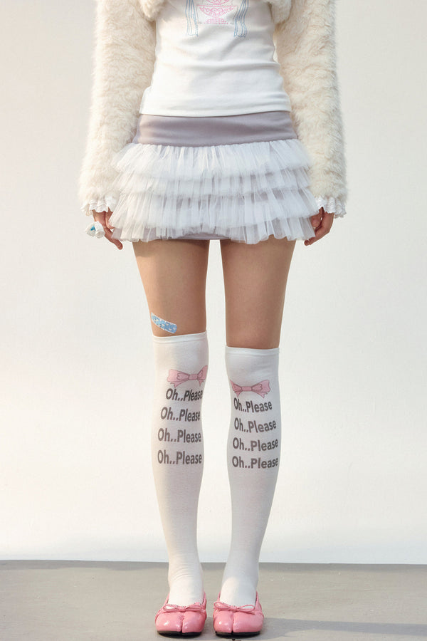 Irregular Layered Color-Blocked Mesh Skirt
