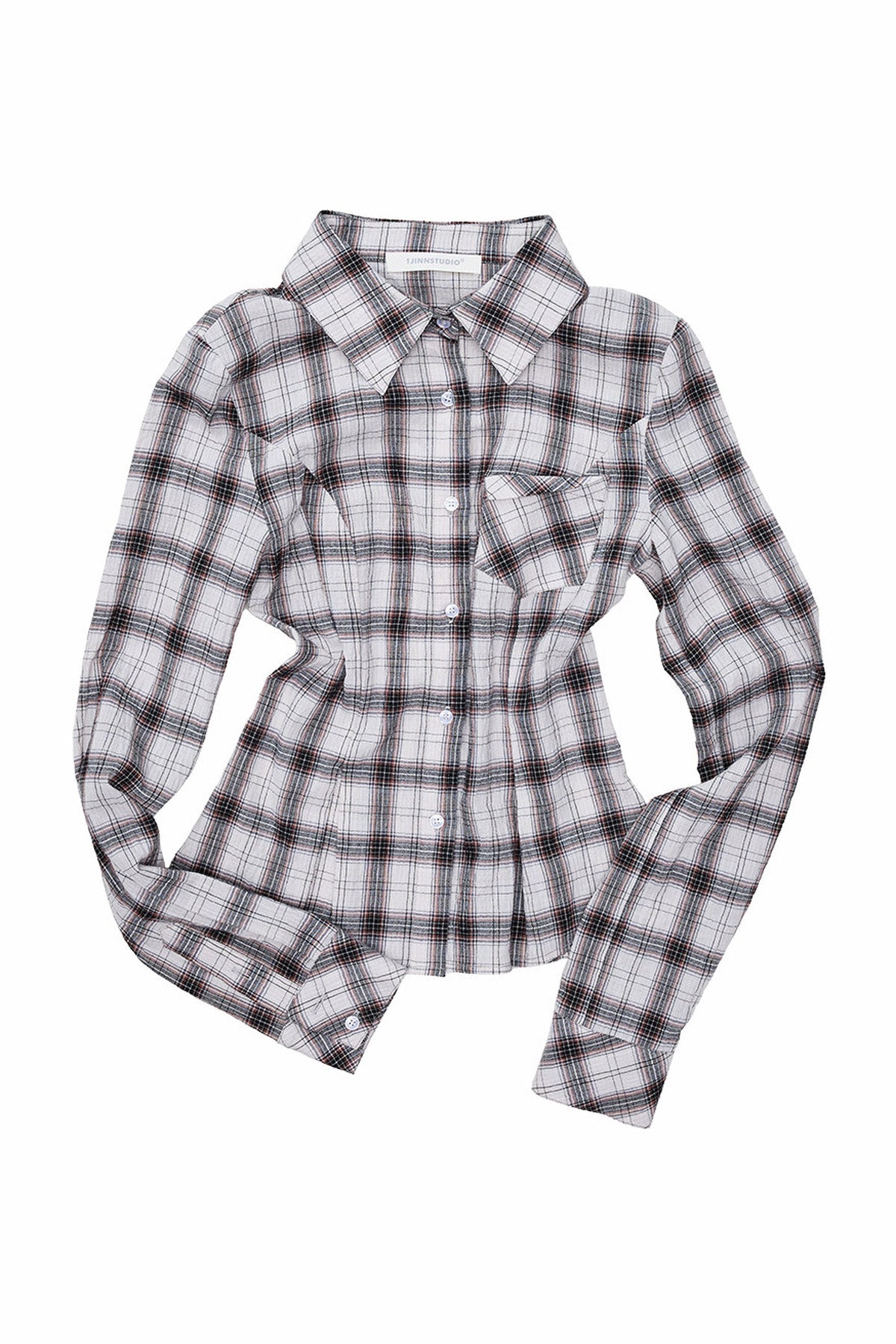 Plaid Shirt and Tiered Skirt Set-Up