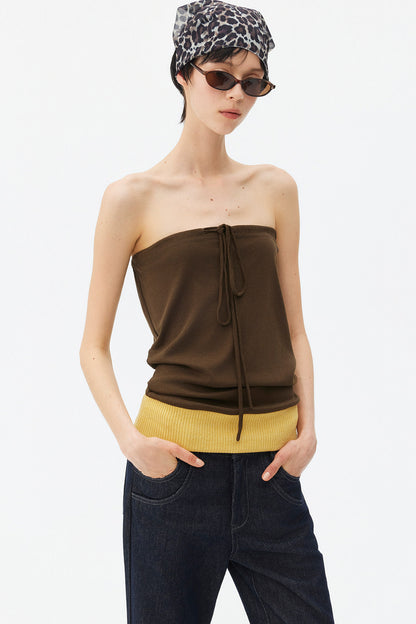 Lyocell Patchwork Tube Top