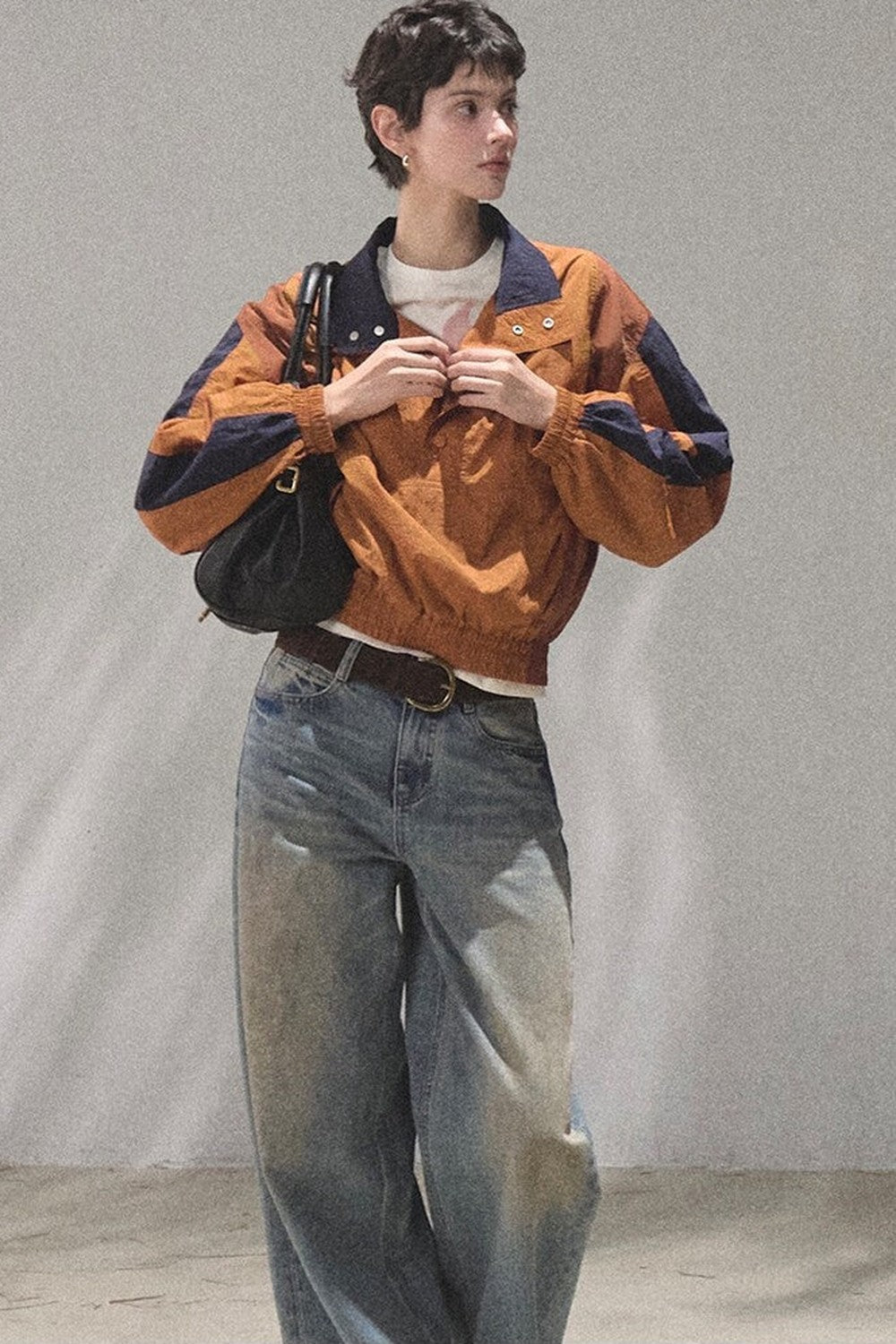 Vintage Hand-Painted Wide Leg Jeans Set