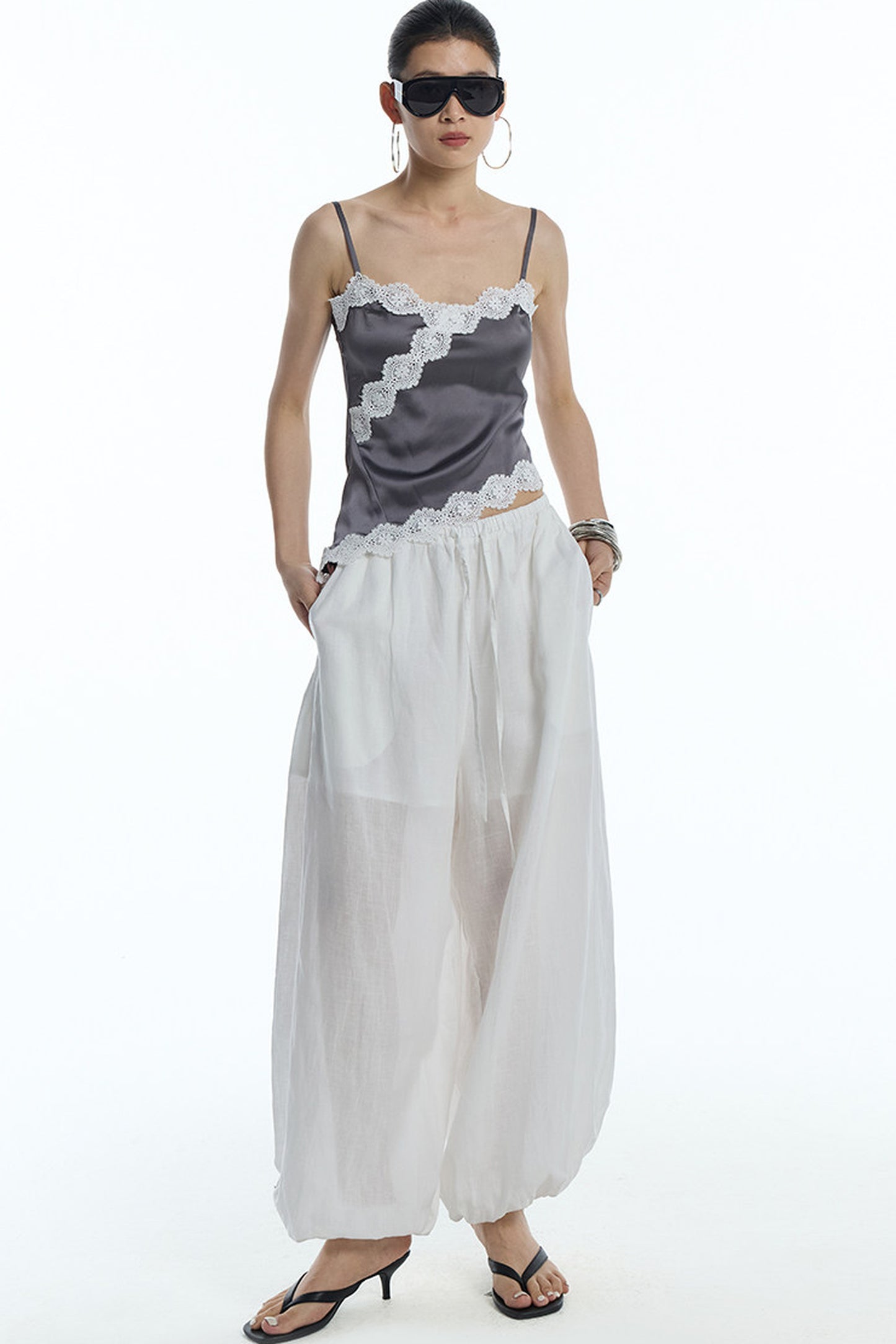 Asymmetrical Hem Lace Camisole