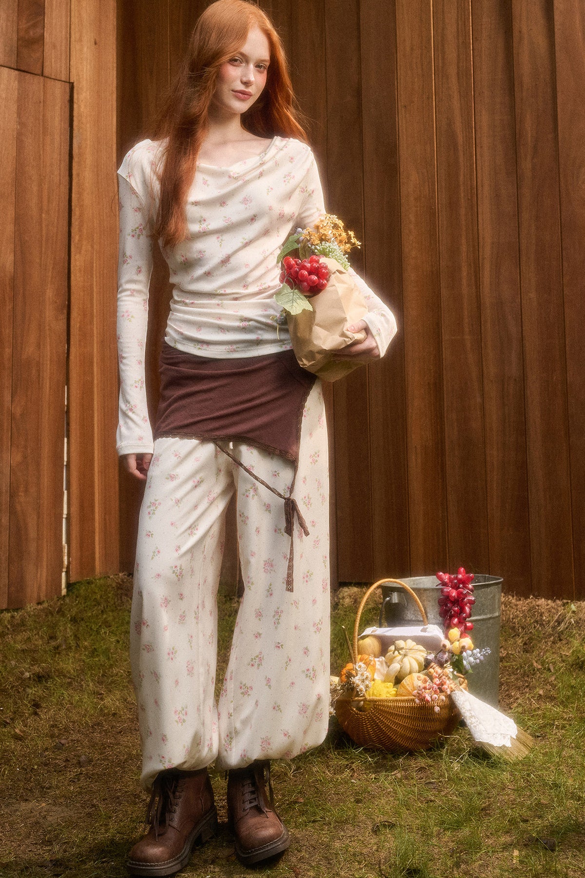 Liberty Style Print Top and Pants Set-Up