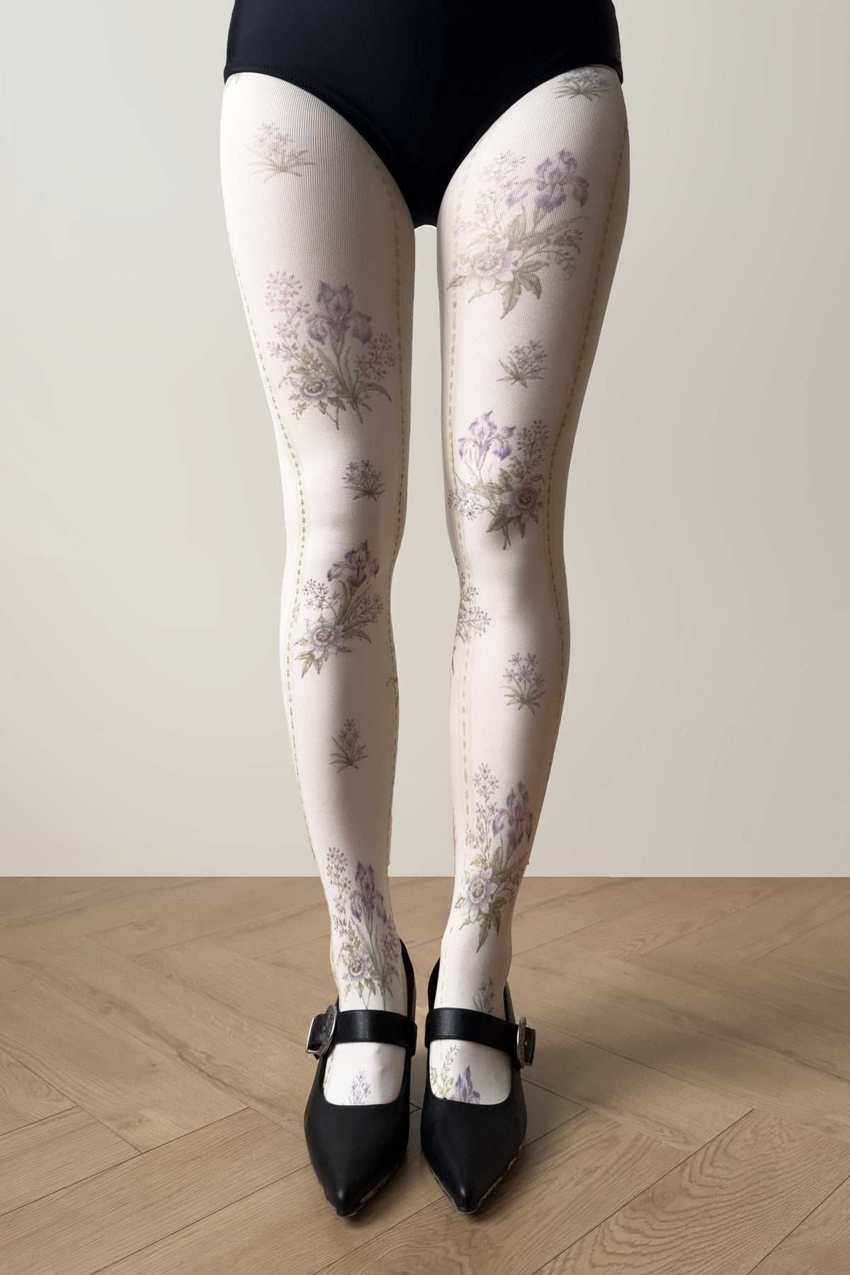 Retro-Strumpfhose mit Print