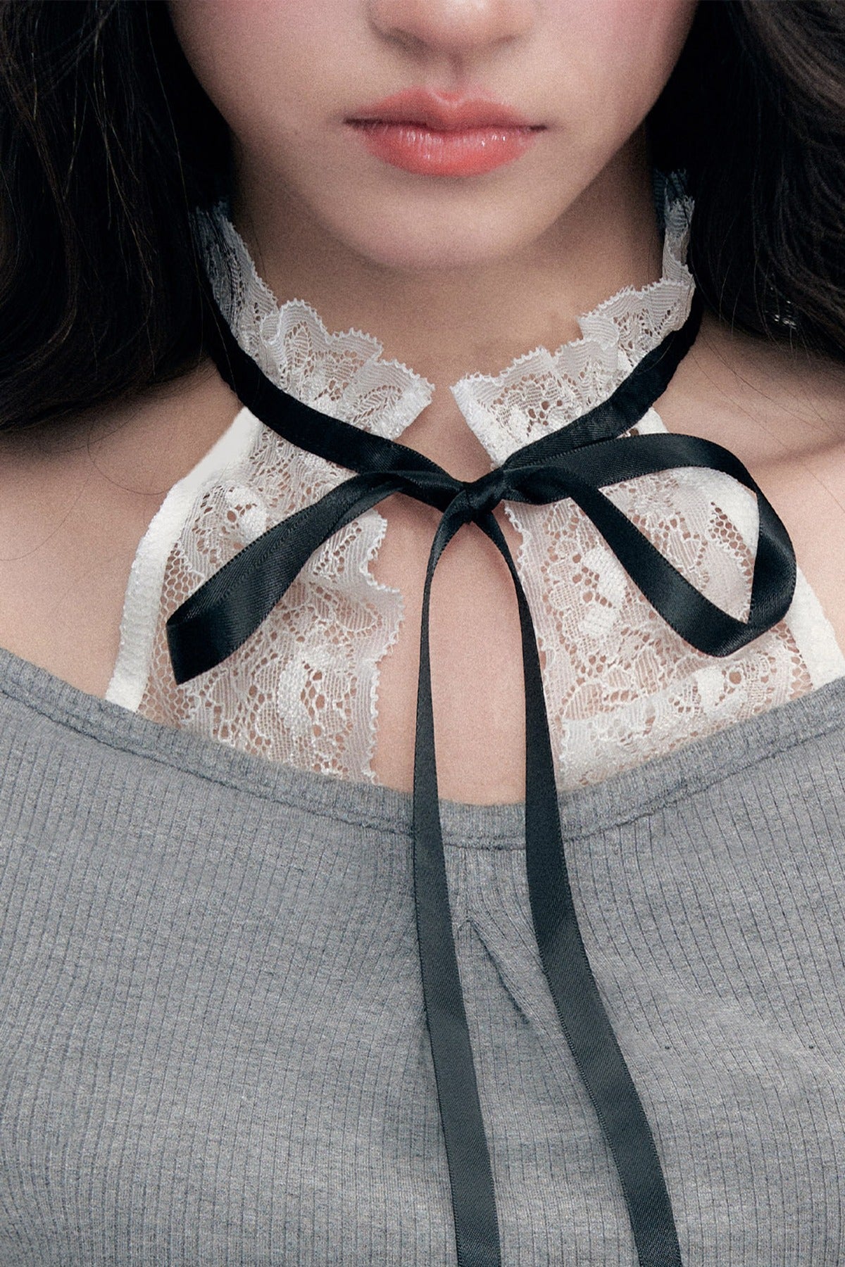 Lace Layered-Look Halter Top
