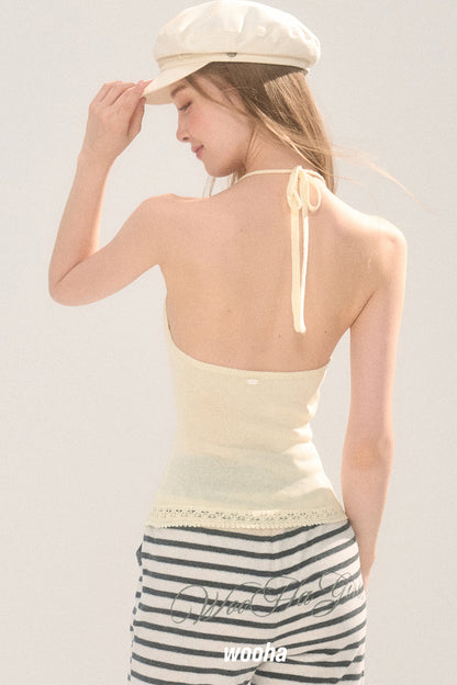 Spicy Crochet Knit Halter Vest