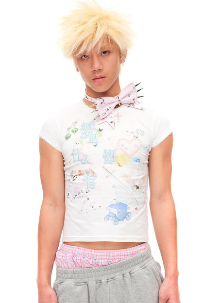 Dreams Lace Print T-Shirt