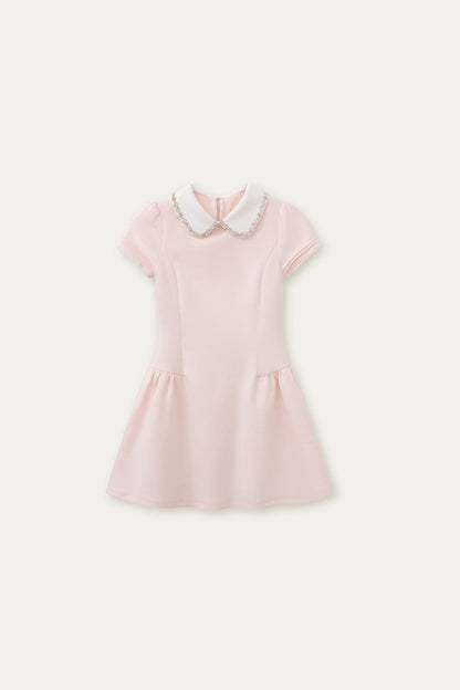 Retro Rhinestone Air Layer Dress