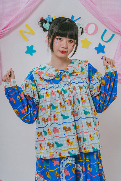 Japanese Style Floral Print Vest