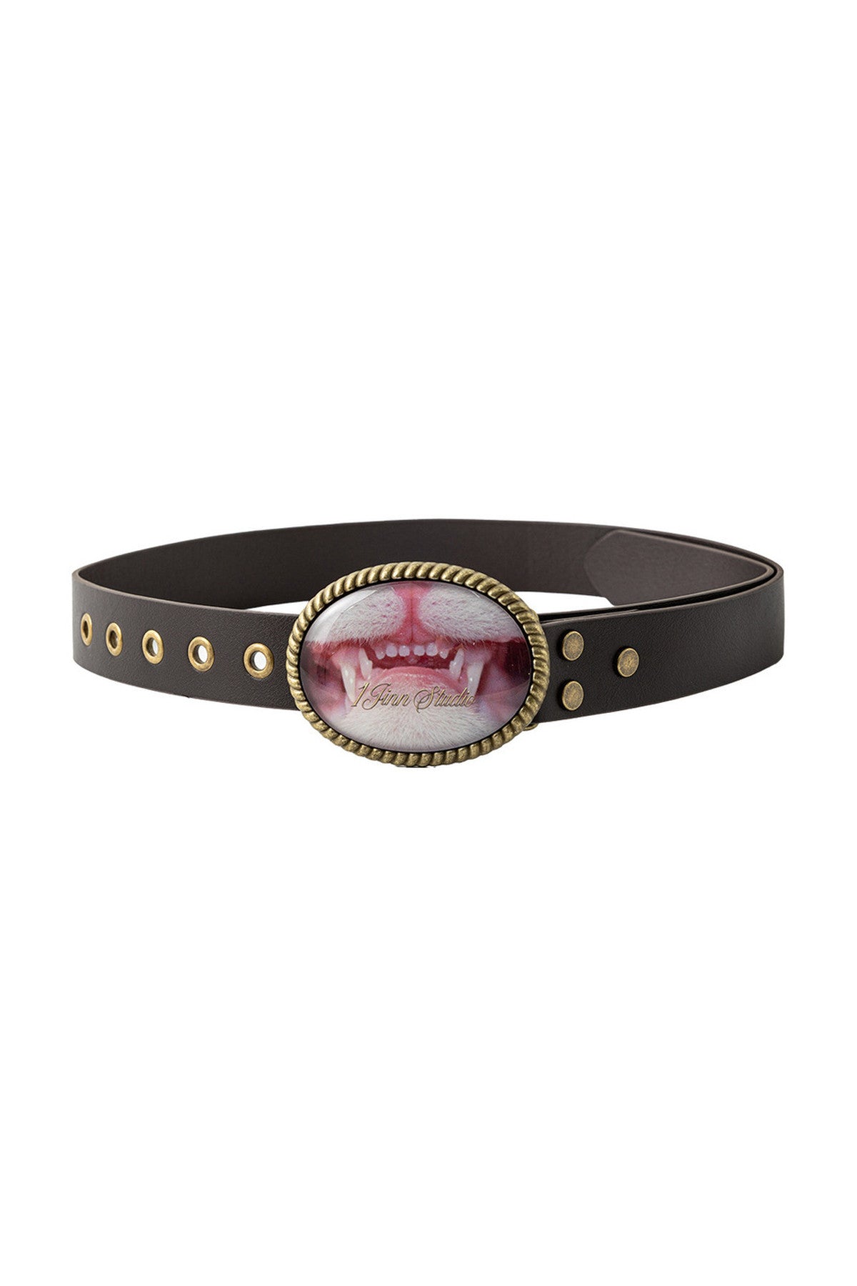 Cat Print Metal Buckle Belt