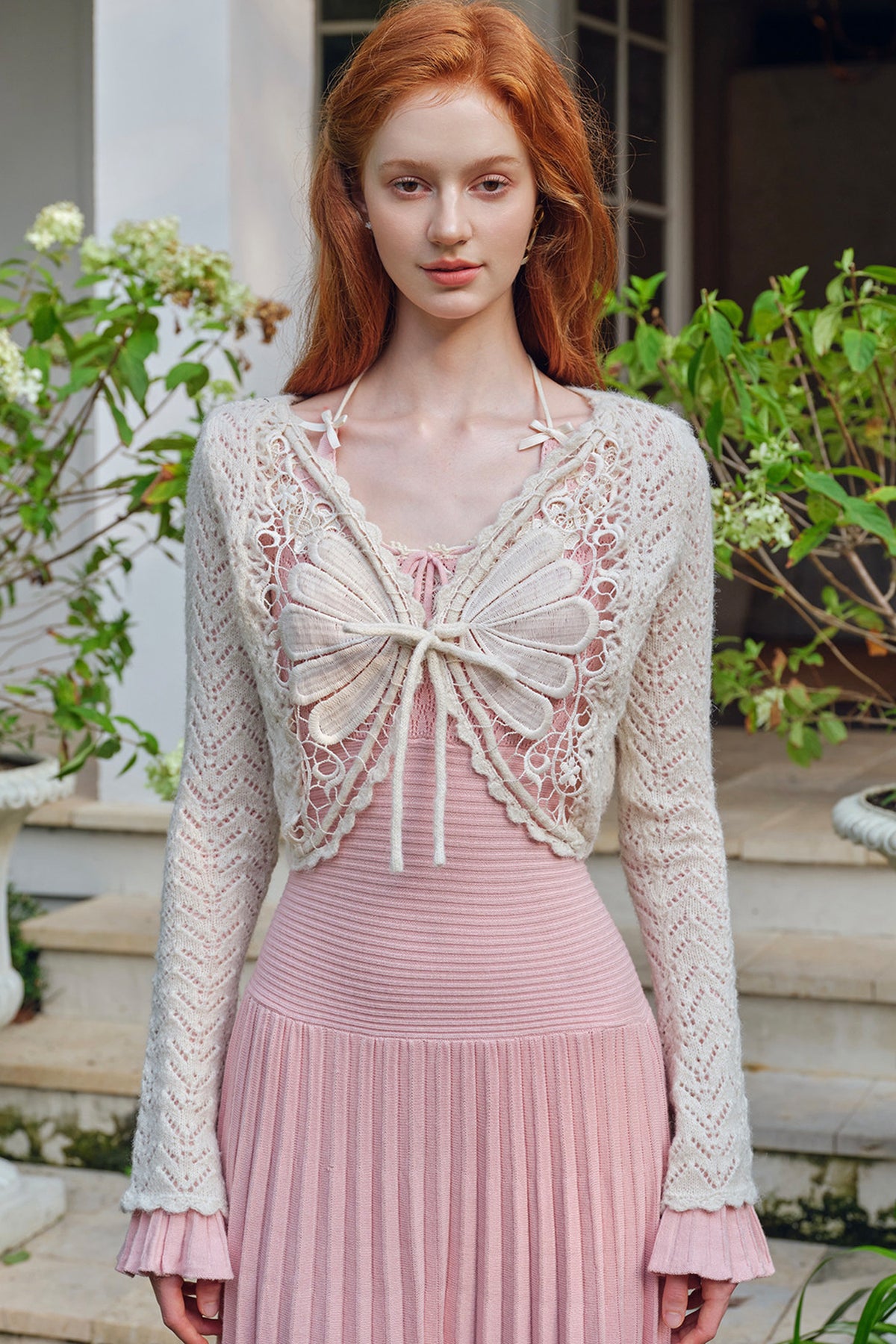 Butterfly Cutout Knit Cardigan