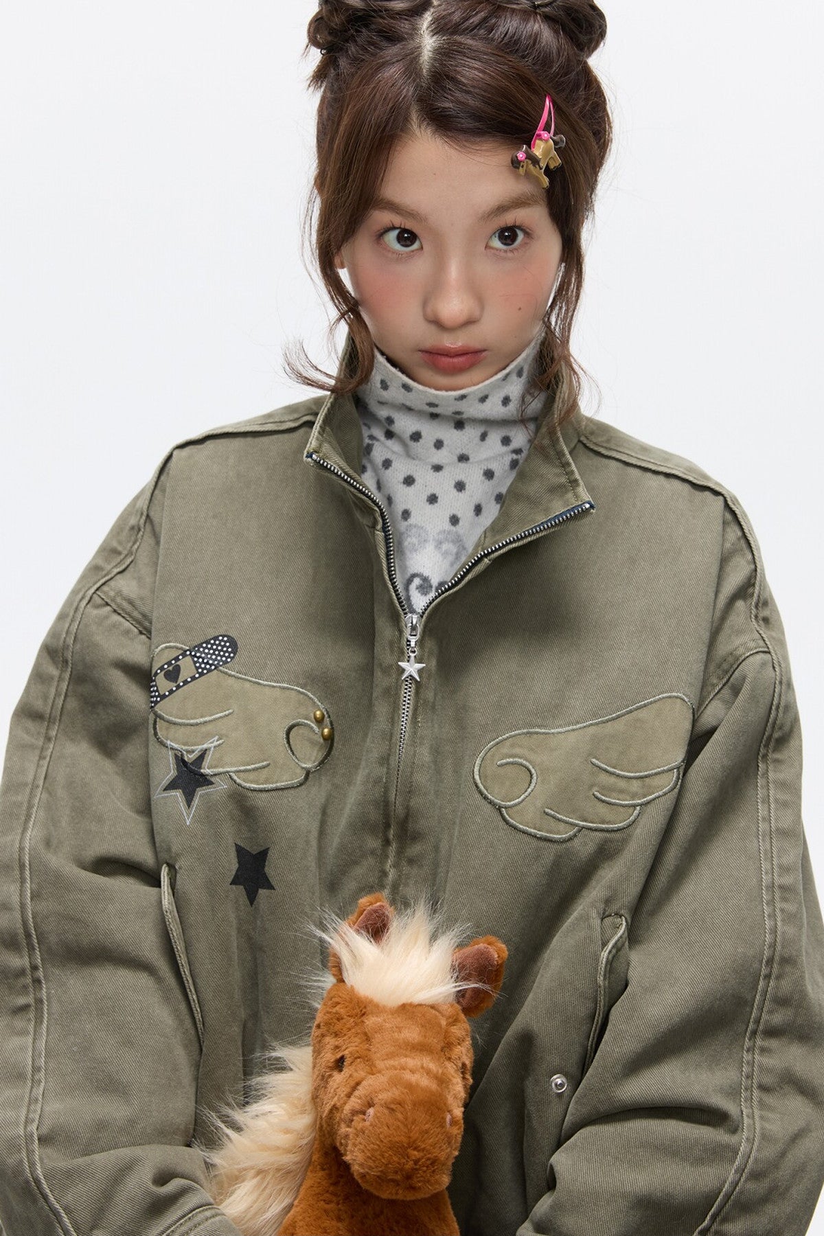 Beaded Quilted Green Jacket