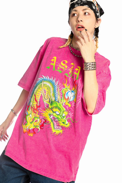 Dragon Print Loose Blouse