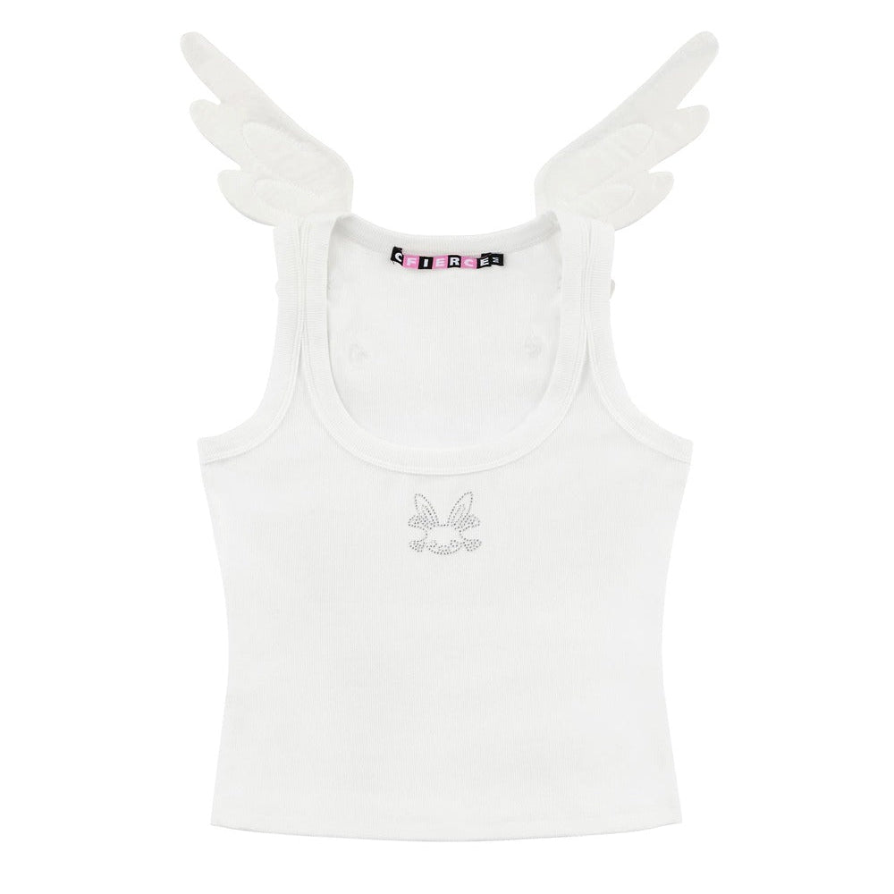 Rhinestone Angel Wings Vest