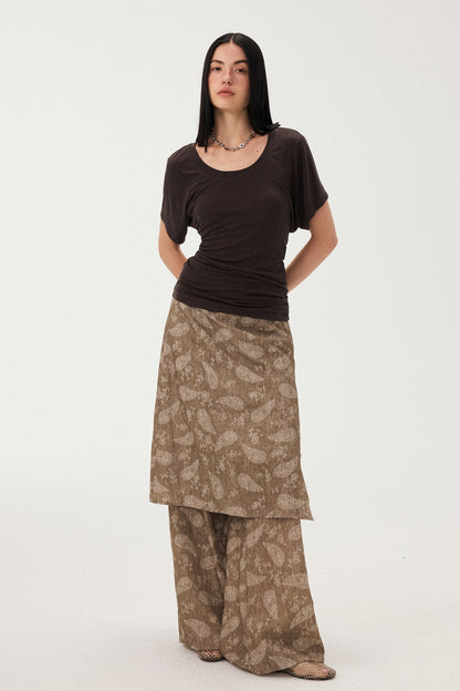 Diddimodau Ruched Waist Knit Blouse