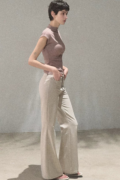 Lyocell Draped Flared Pants