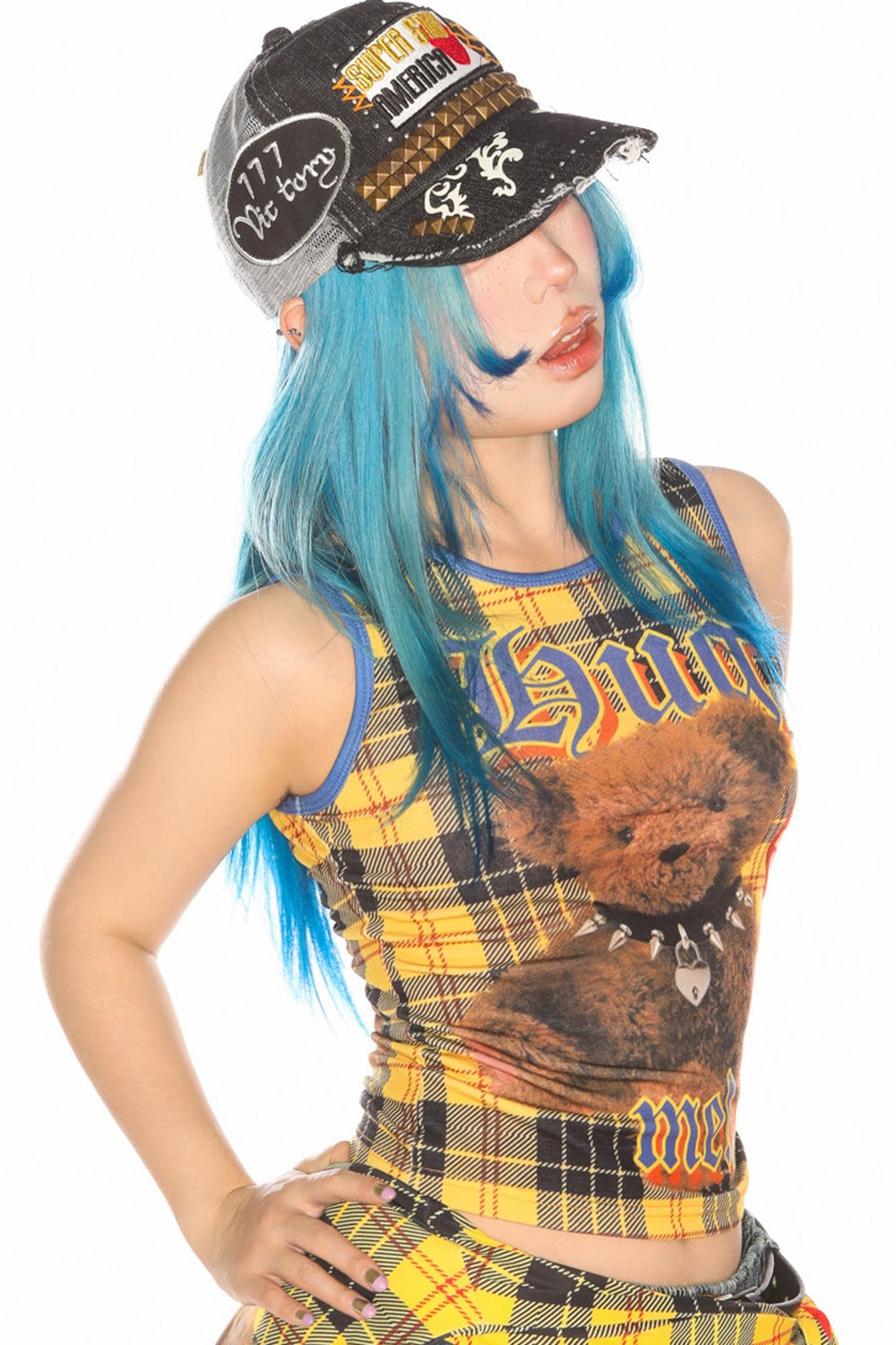 Y2K Devil Cat Print Sleeveless Tank Top
