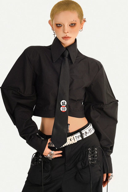 Dark Style Lace-Up Shirt