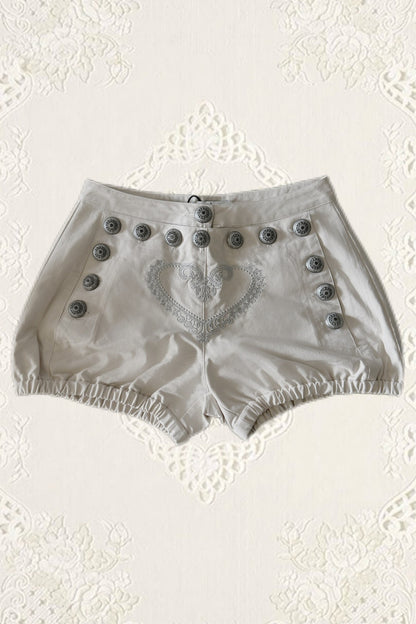 Shorts da tennis con ricamo a cuore