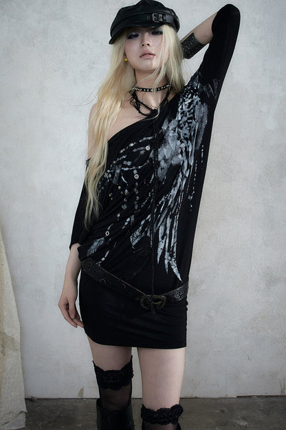 Vintage Y2K Batwing Dress