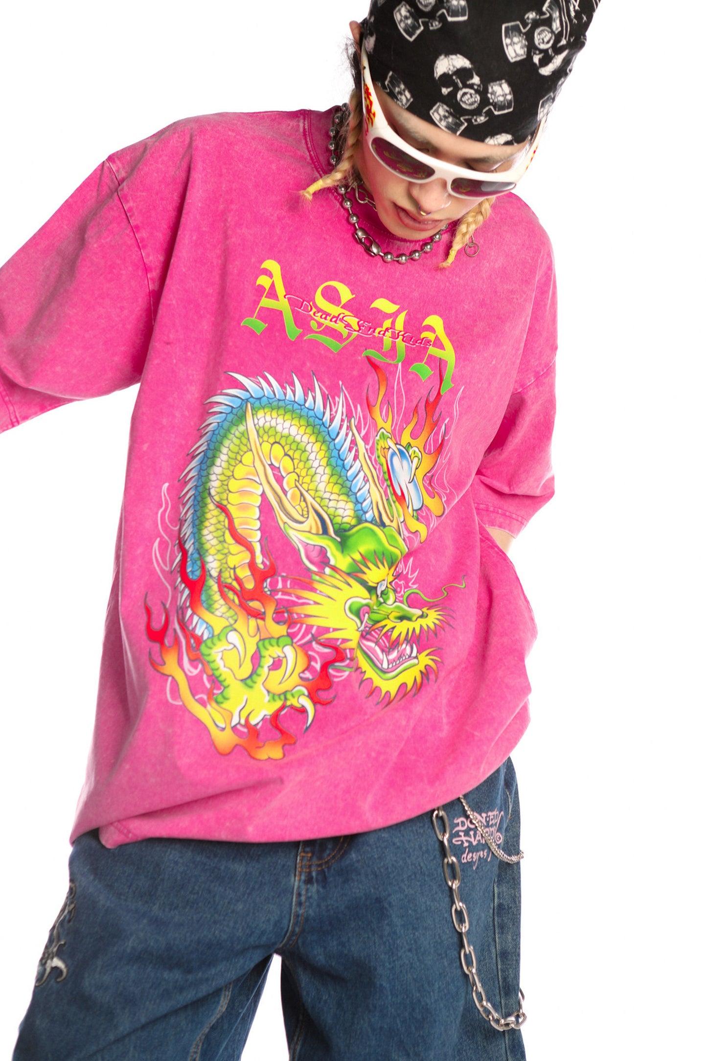 Dragon Print Loose Blouse
