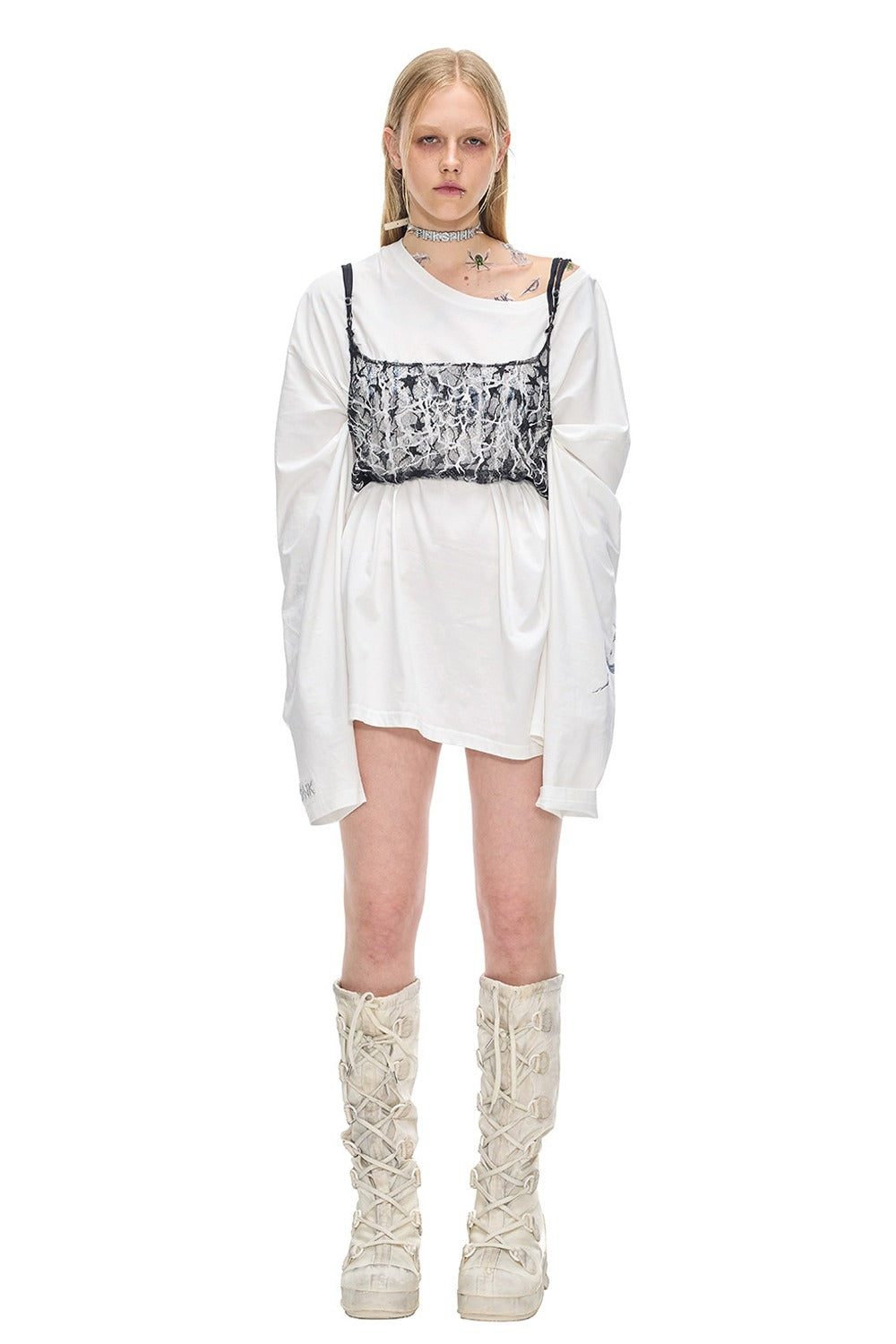 Thorn Punk Lace Tube Top