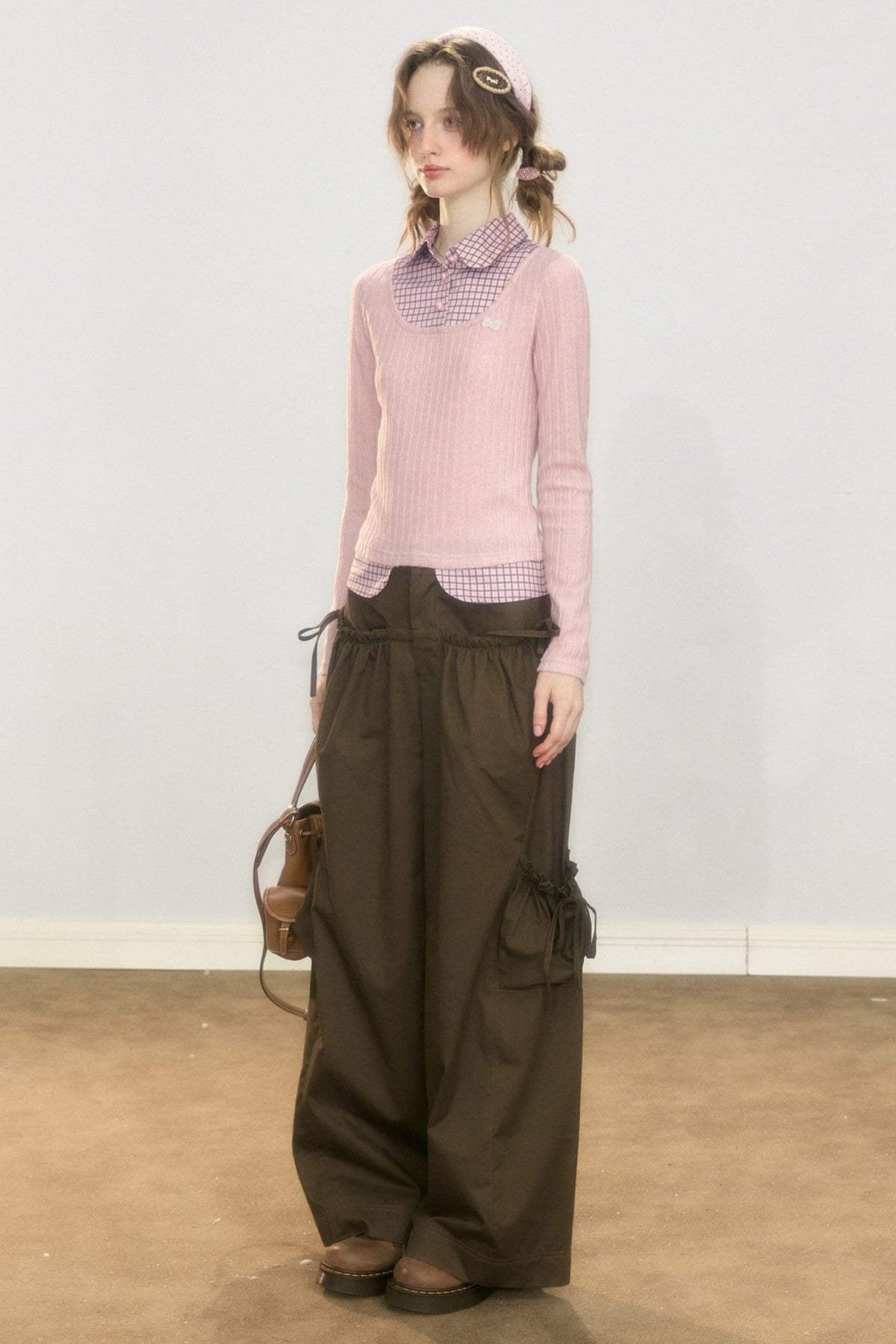 High-Waisted Pocket Workwear Wide-Leg Pants