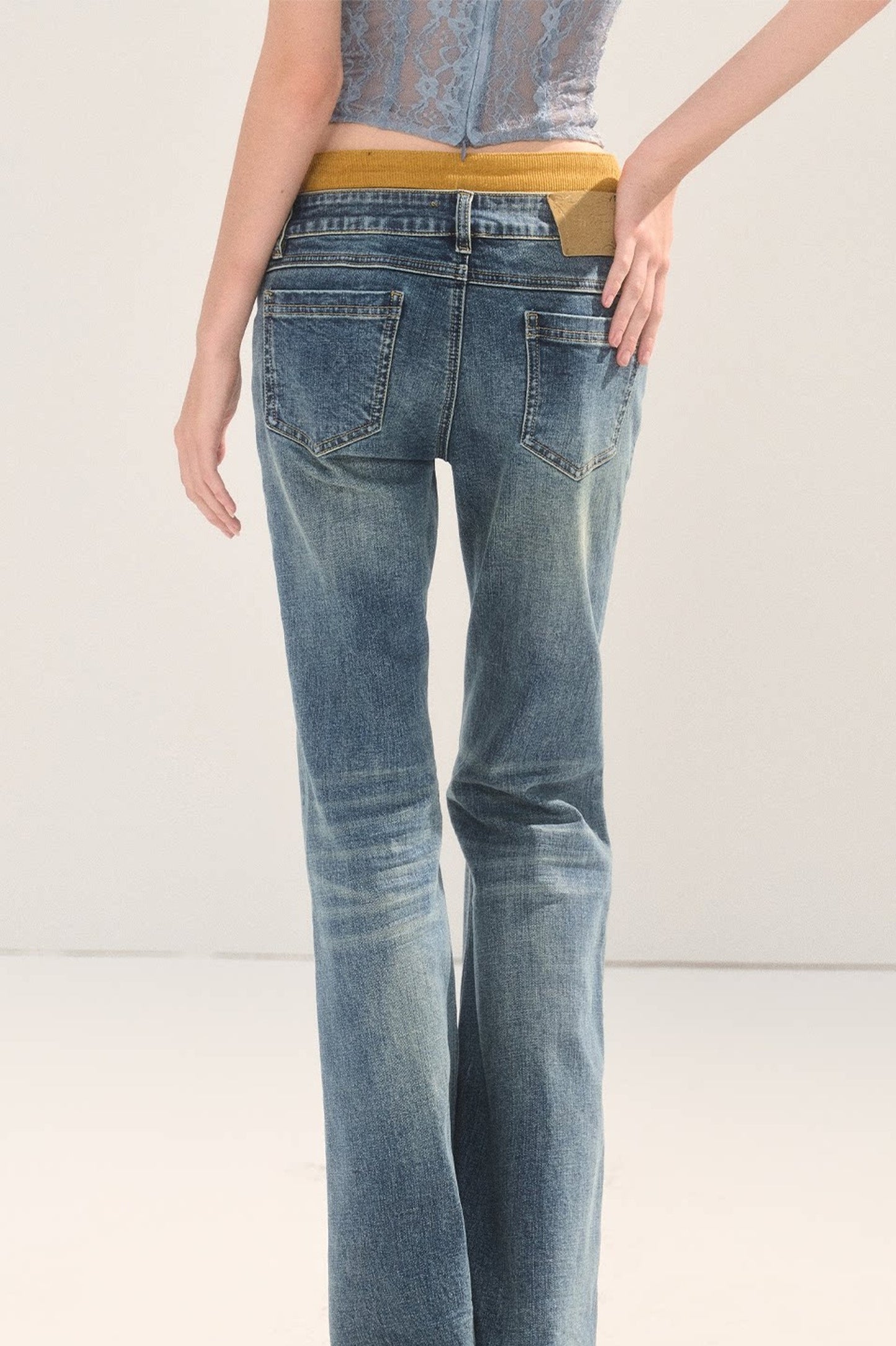 Vintage Multi-Layer Waistband Jeans
