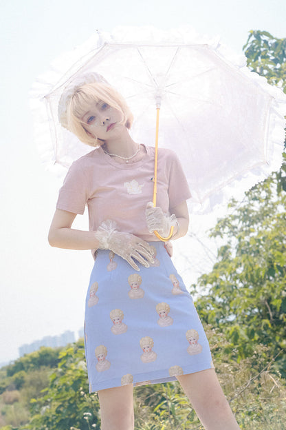 Hand-Painted Ceramic Doll Skirt