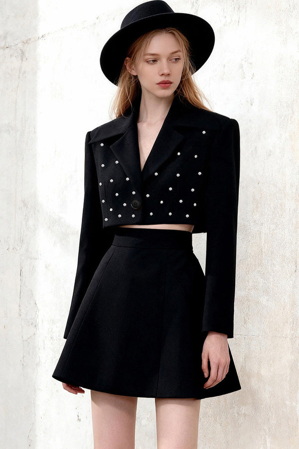 Blazer And Skirt Two-Piece Set