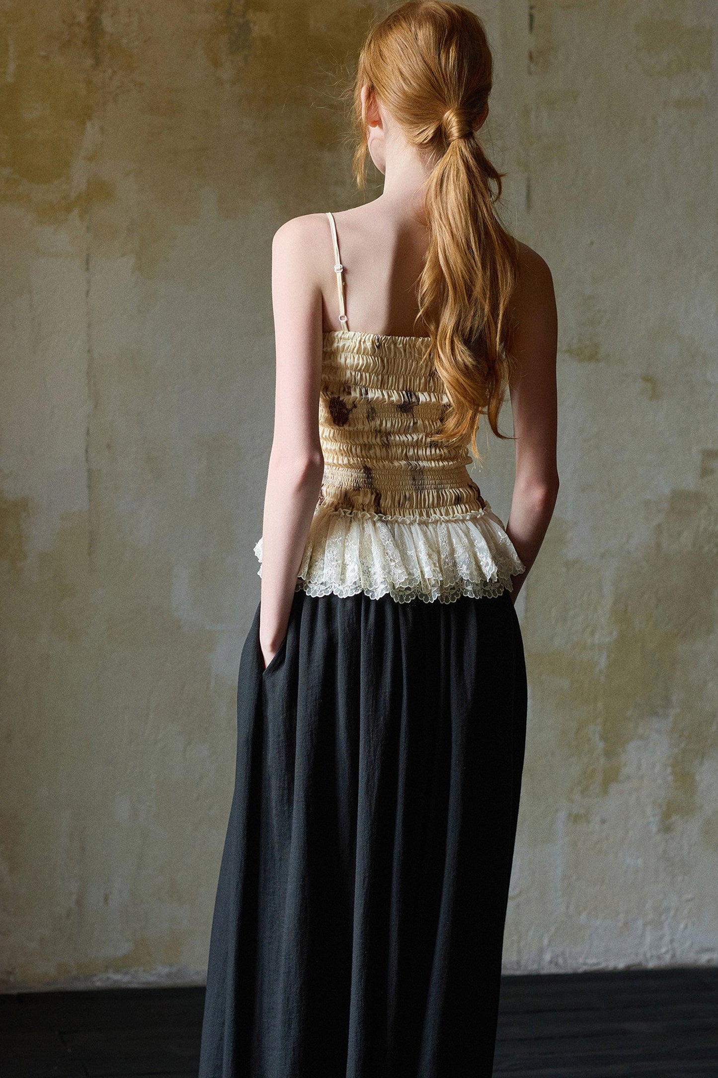 Silk Embroidered Lace Camisole