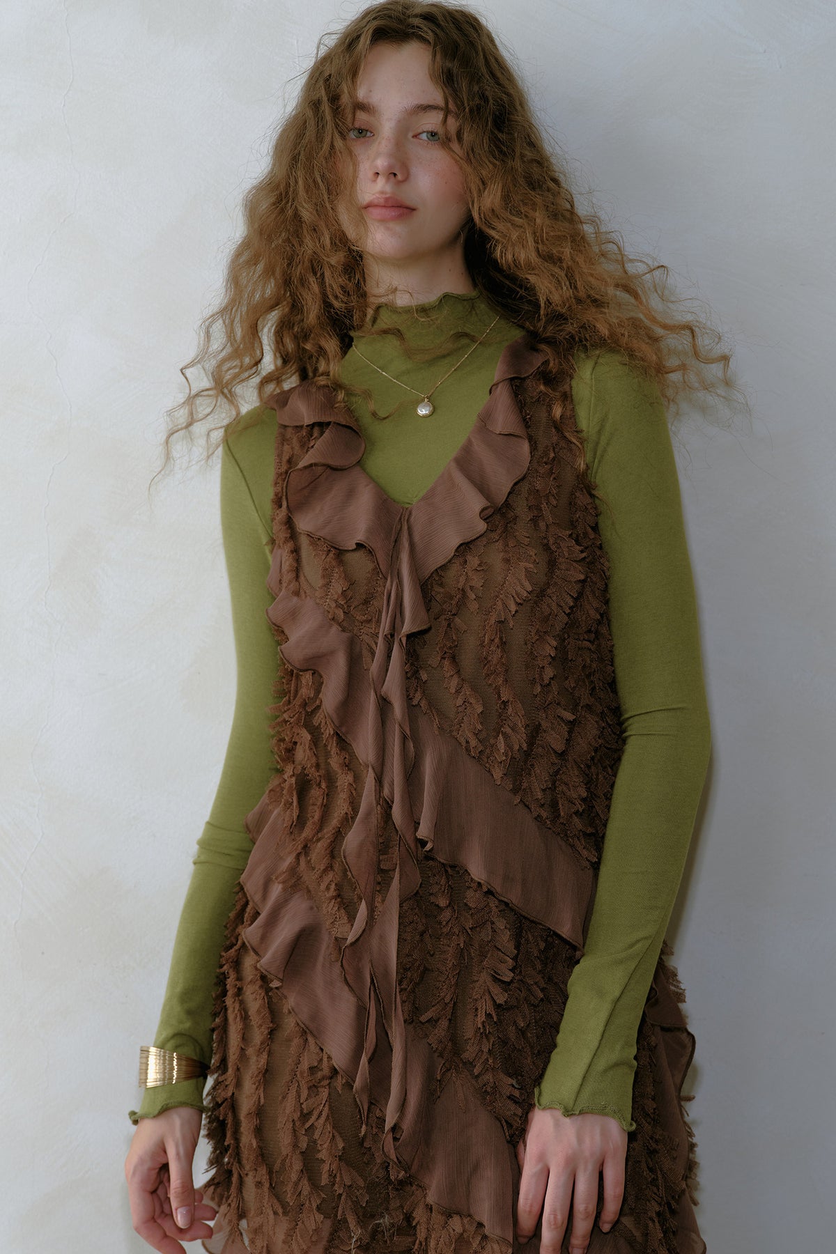 Asymmetrical Ruffle Chiffon Dress