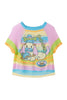 Maglia traforata con cucciolo a maniche corte