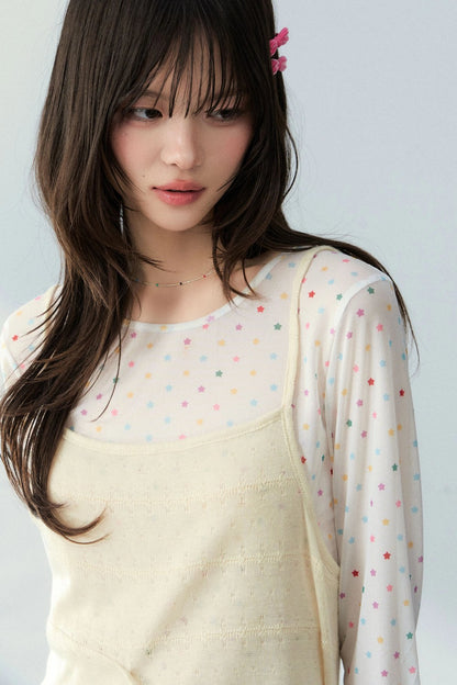 Floral Star Mesh Top Set