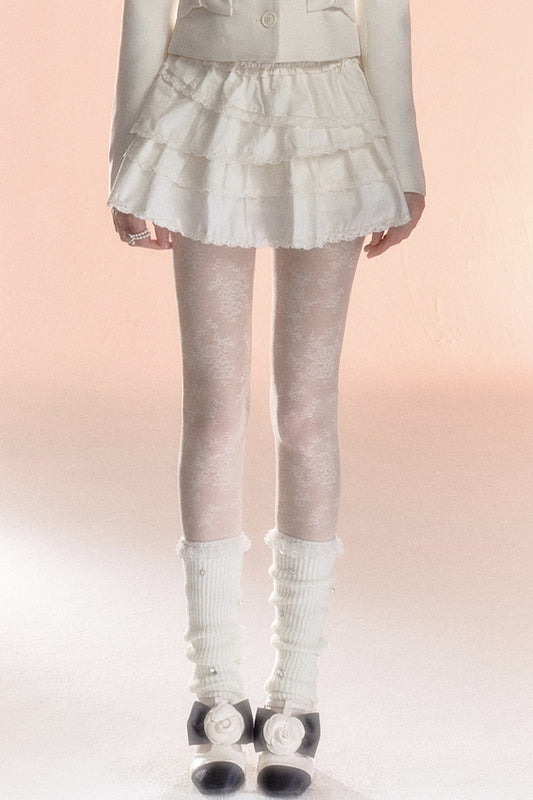 Multi-Layered Asymmetrical Lace Princess Skirt