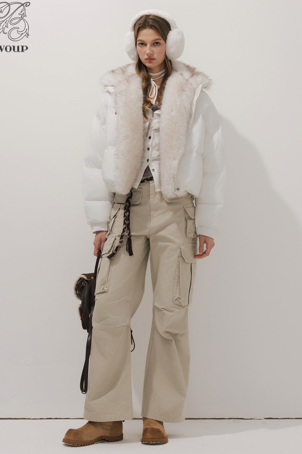 White Cotton Puffer Coat