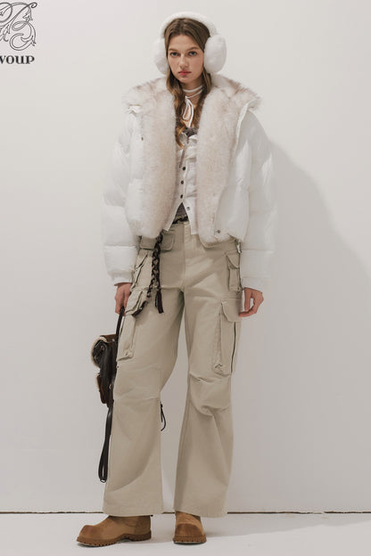 White Cotton Puffer Coat