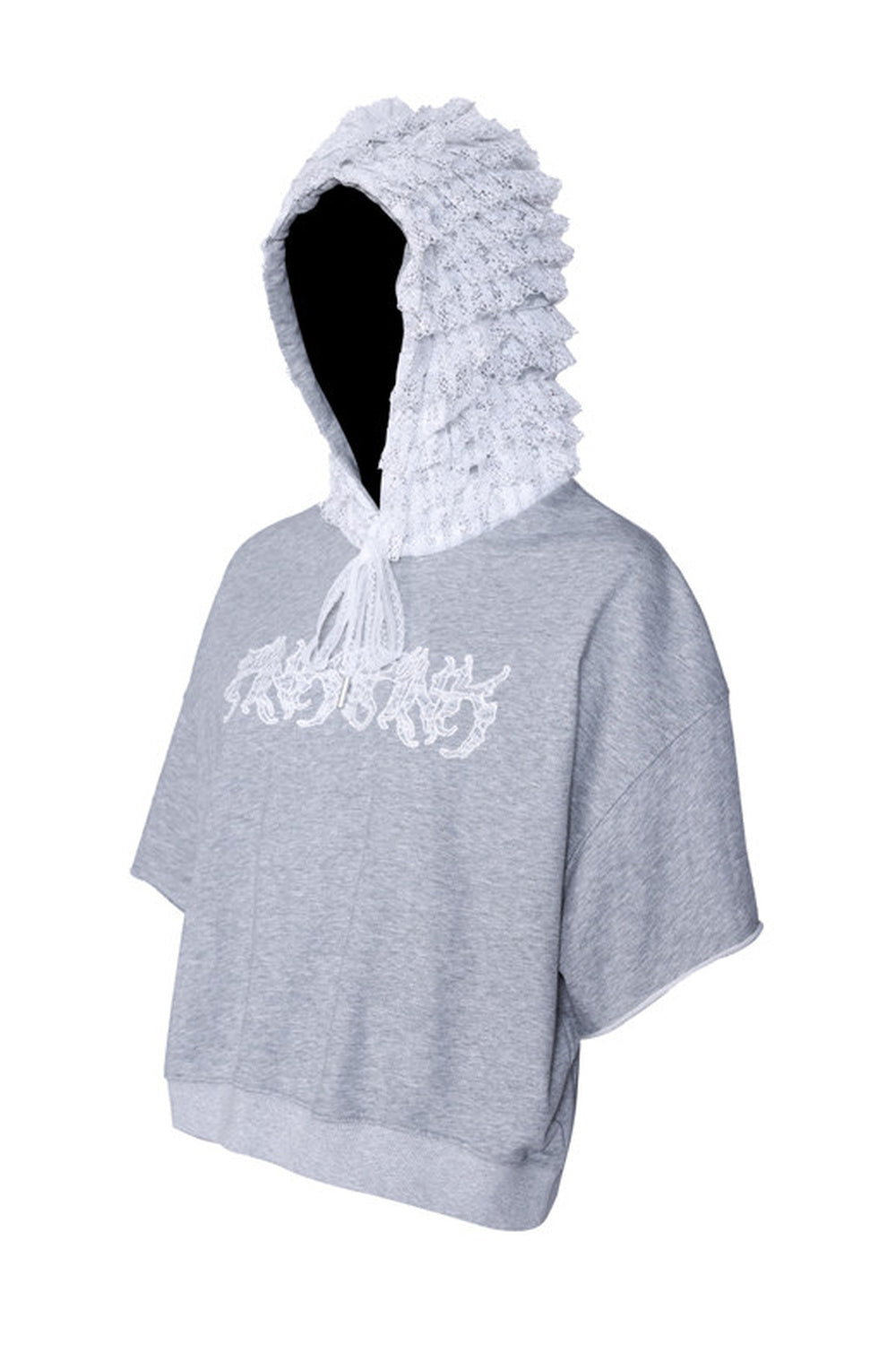 Lace Collar Hoodie T-Shirt