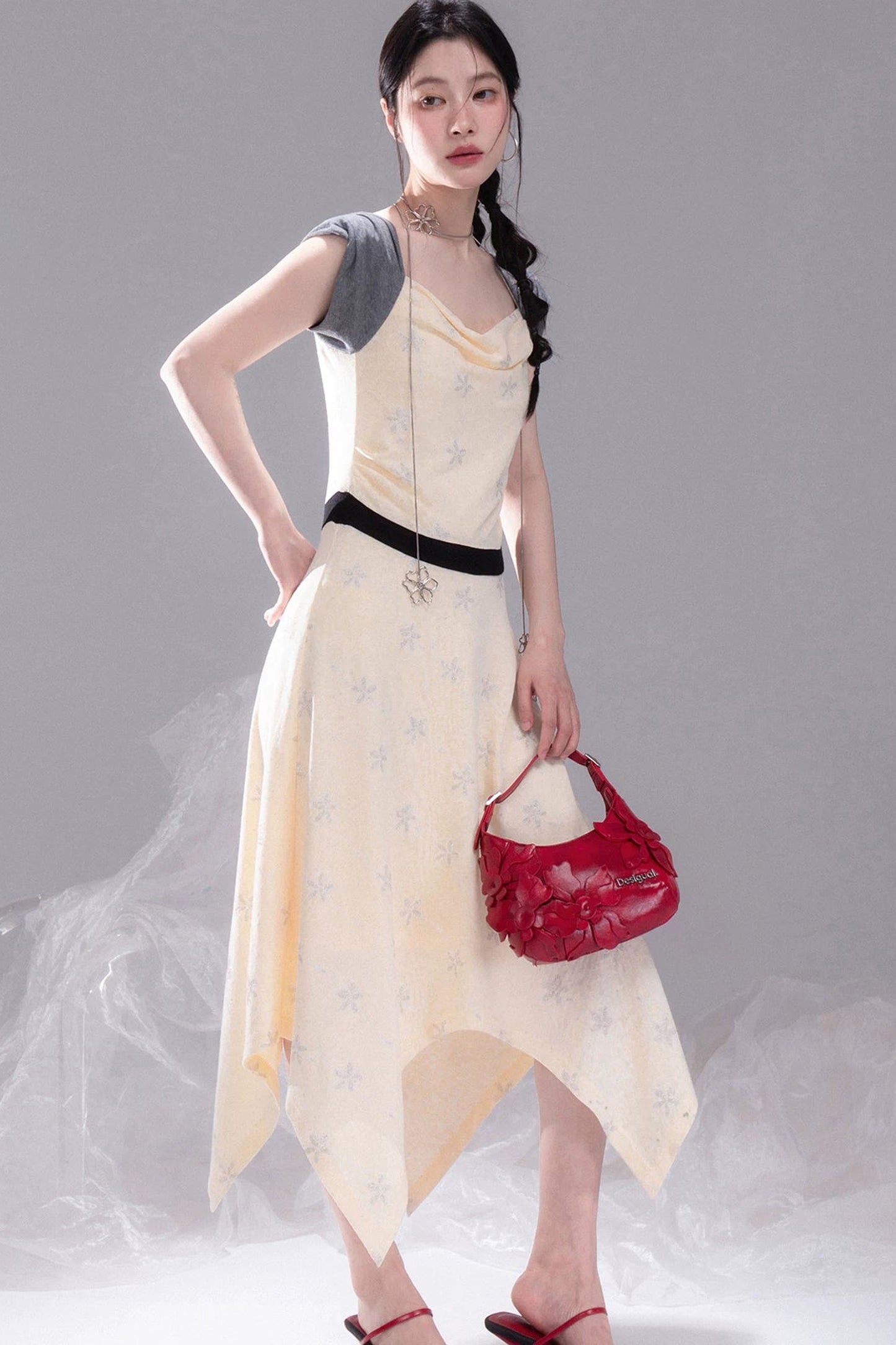 Starburst Pleated Knit Dress