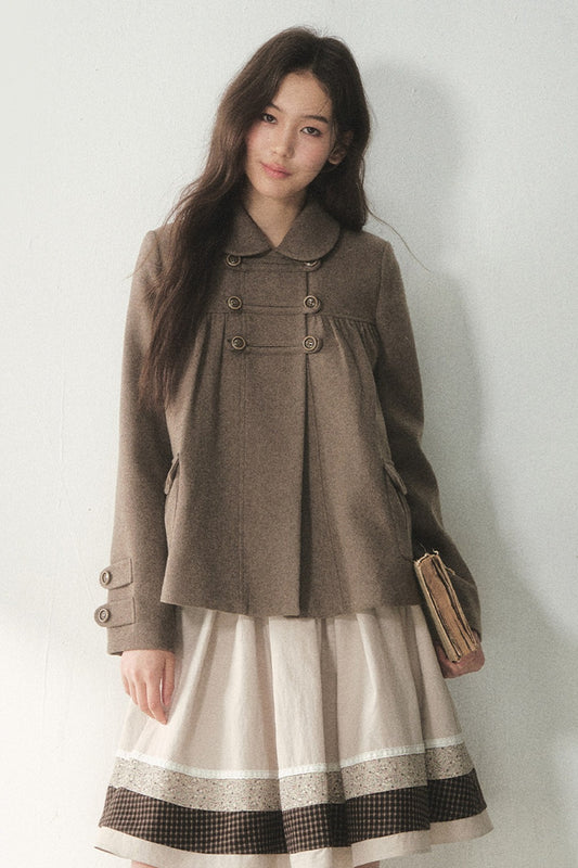 Chestnut Latte Napoleon Wool Coat