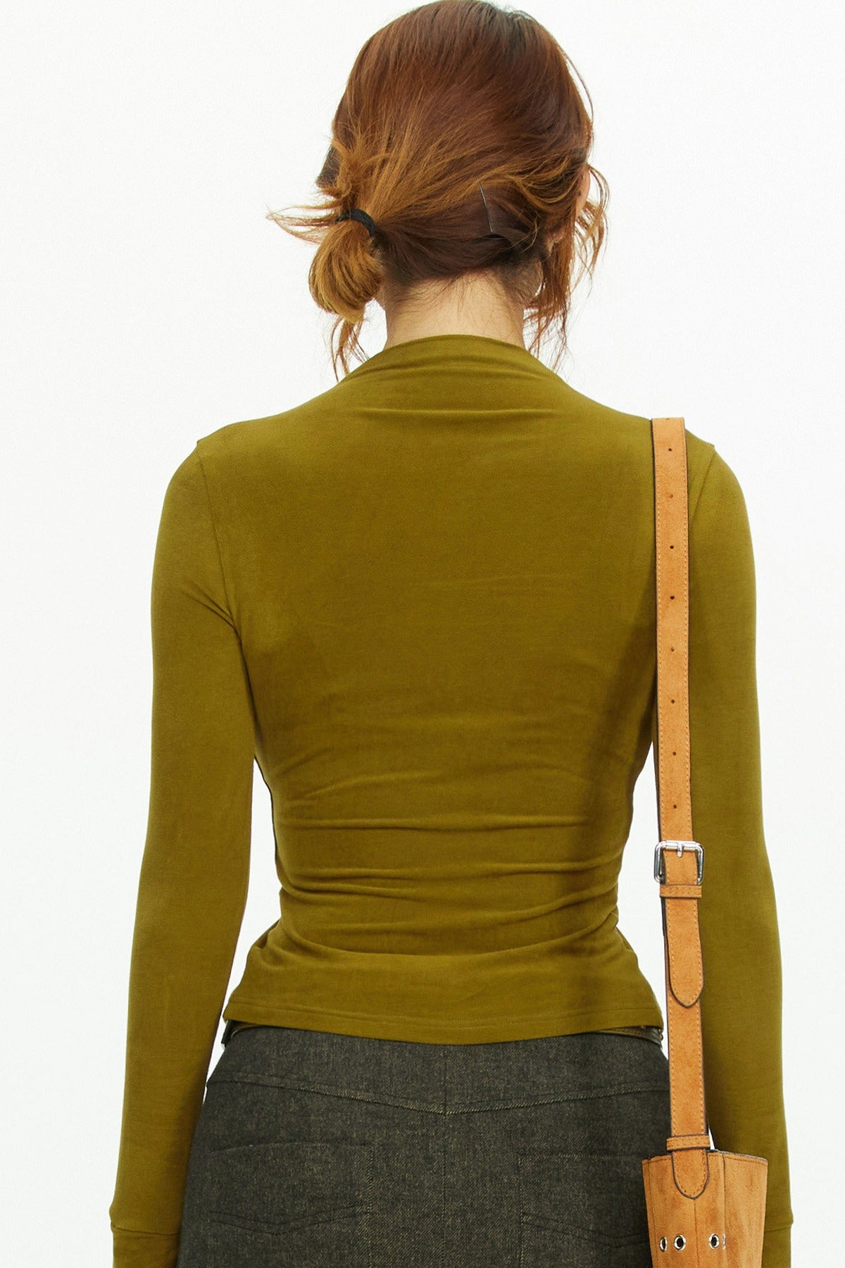 Moss Green Long Sleeve Knit Top