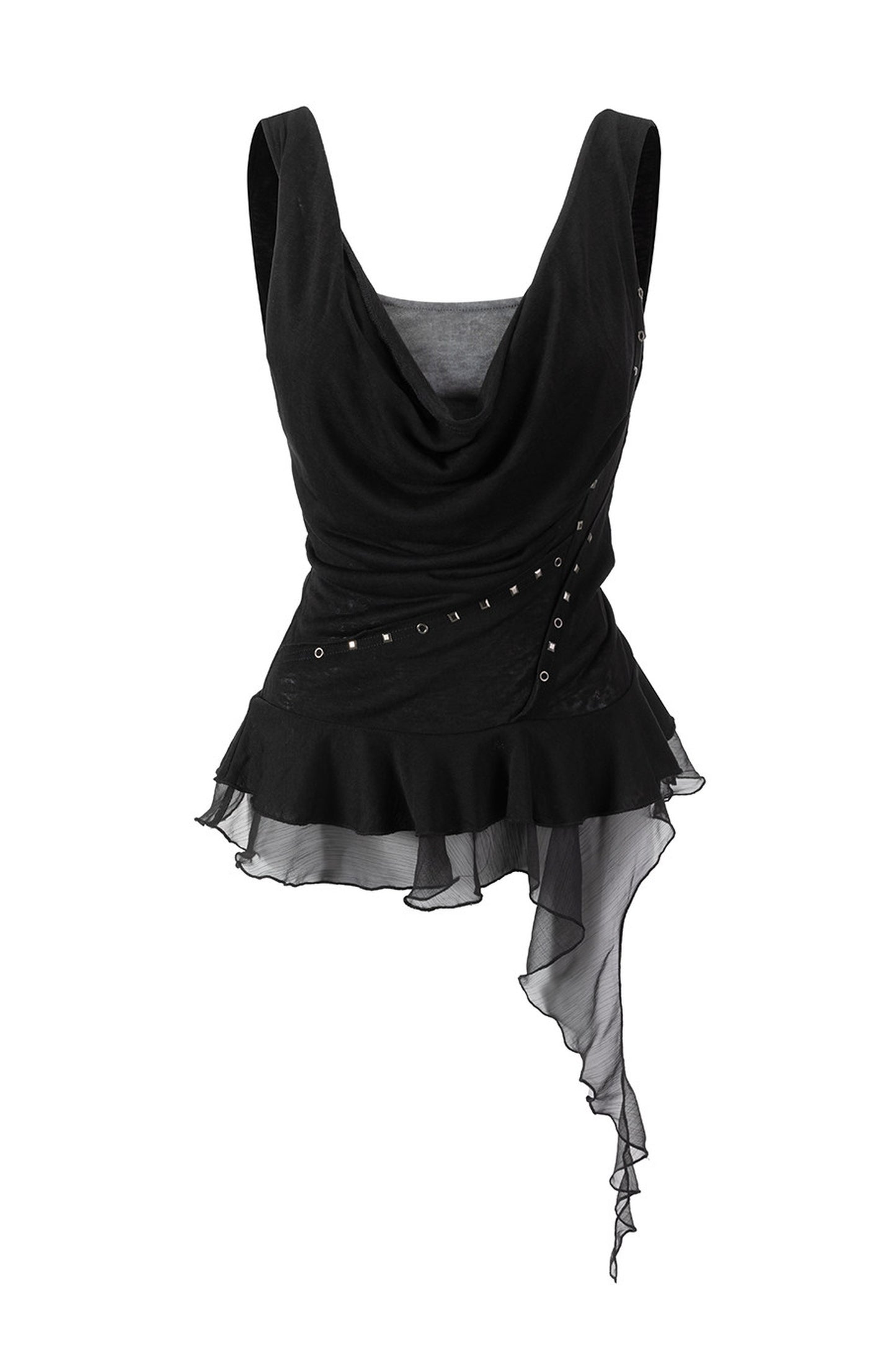 Gradient Chiffon Halter Top