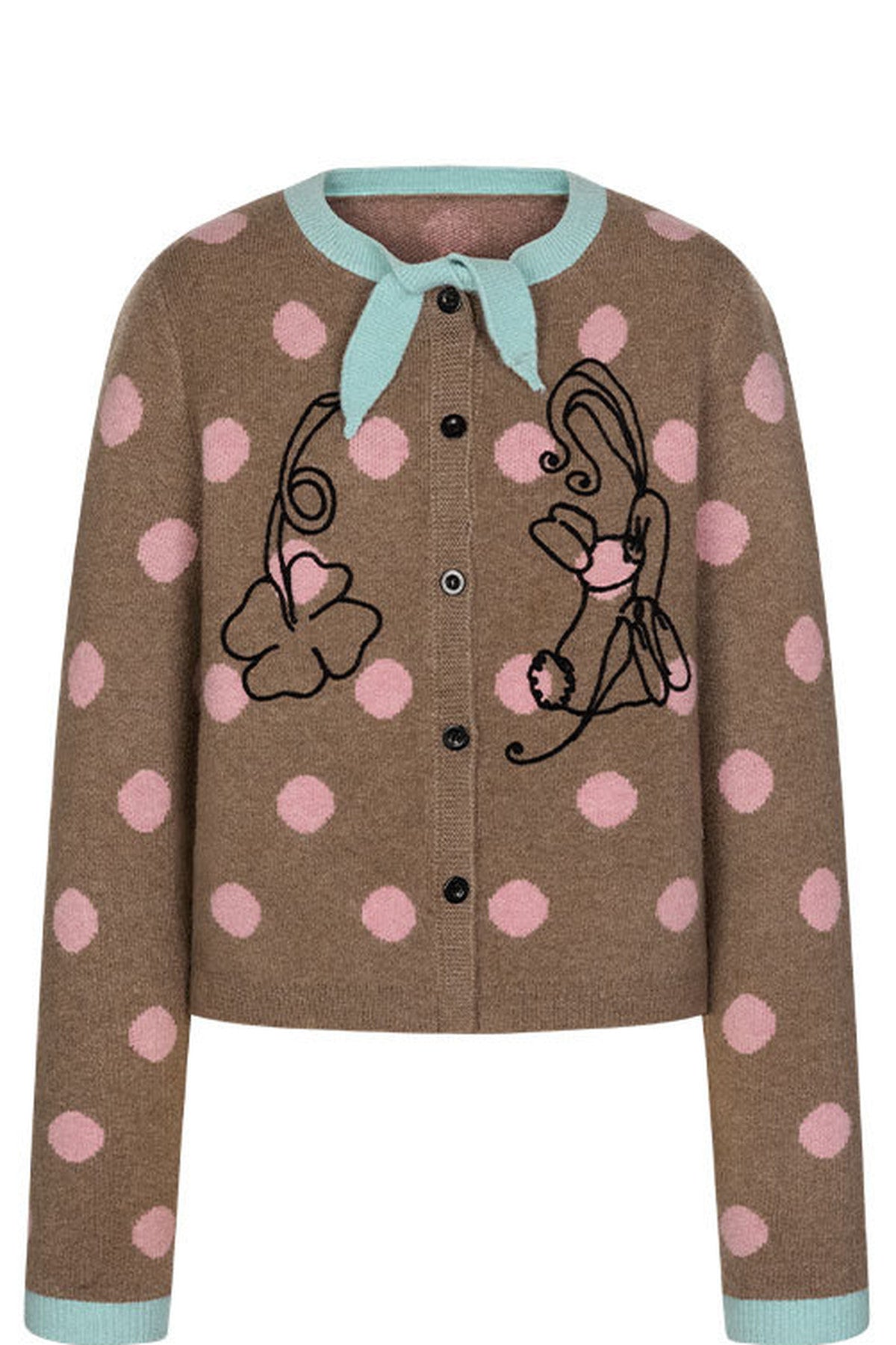 Mint Green Polka Dot Cardigan