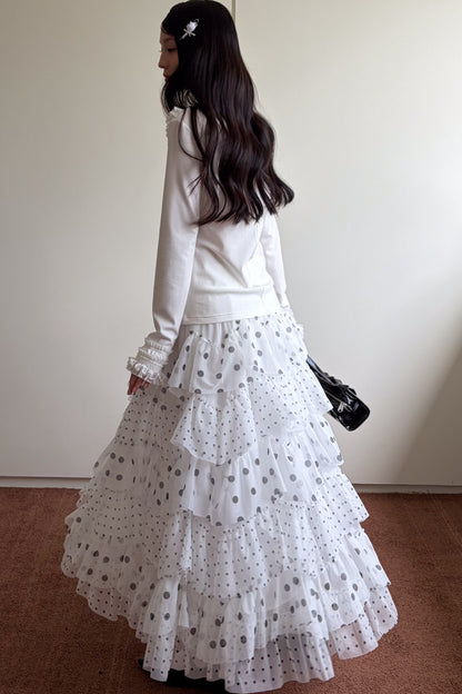 Polka Dot Tiered Cake Skirt