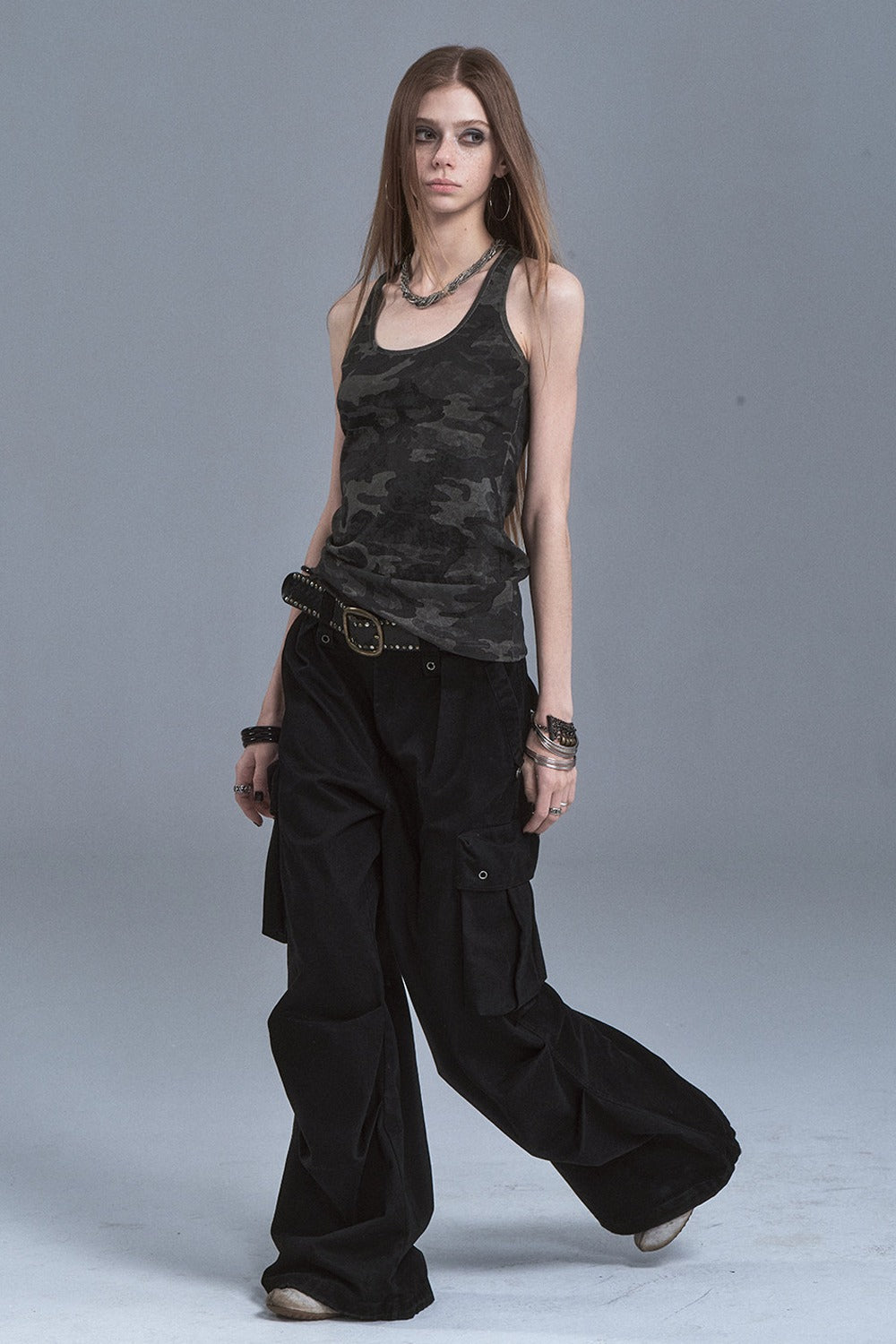 Tanktop mit Racerback und Tarnmuster